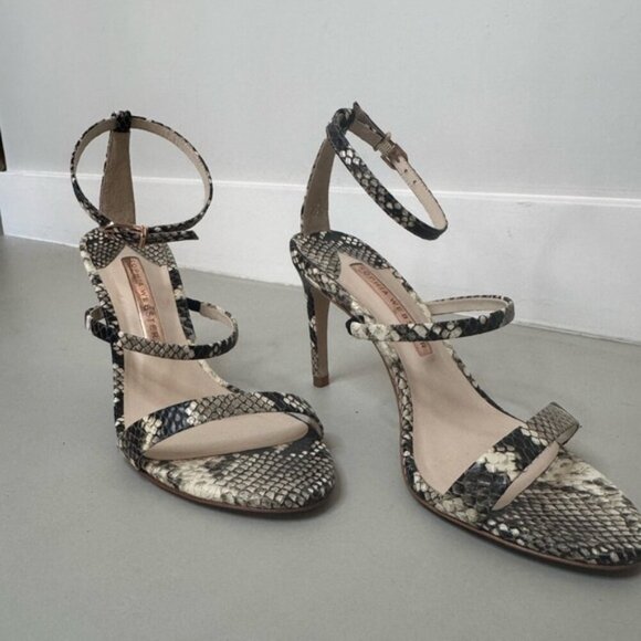 Sophia Webster Snakeskin Strappy Heels – Size 7.5, Ultra Chic Design - Picture 3 of 13